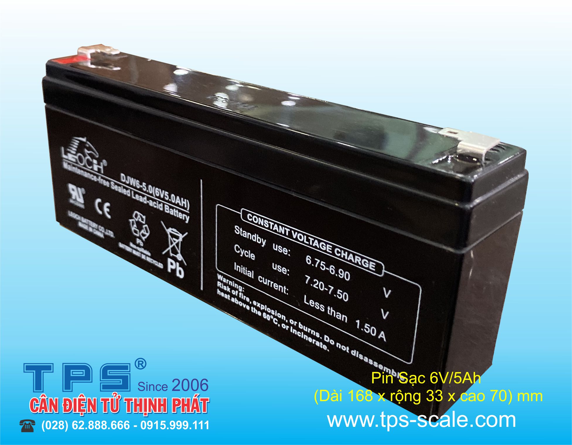 PIN SẠC 6V/5AH